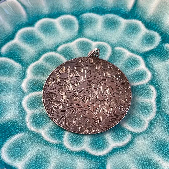 Necklaces Vintage Paris Jewelry Engraved Sterling Pendant 1956 Vintage Necklaces Vintage Paris Jewelry Engraved Sterling Pendant 1956 Vintage