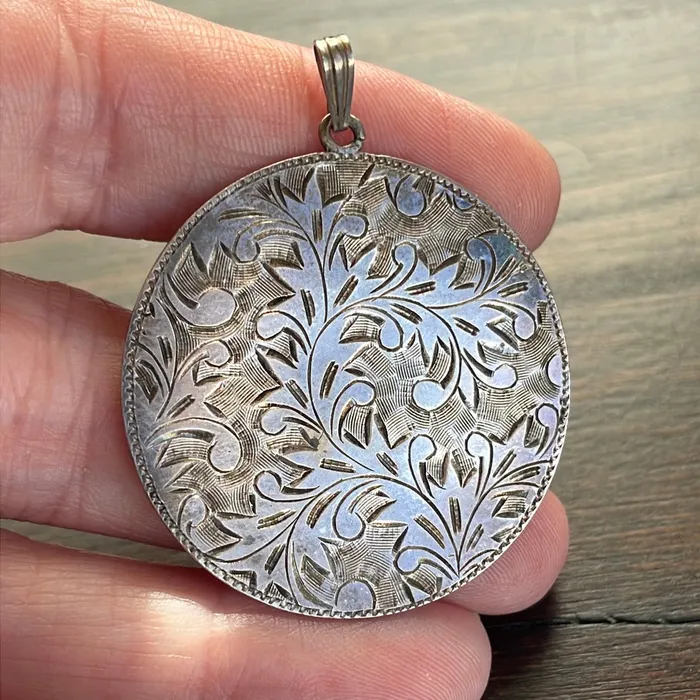 Necklaces Vintage Paris Jewelry Engraved Sterling Pendant 1956 Vintage Necklaces Vintage Paris Jewelry Engraved Sterling Pendant 1956 Vintage