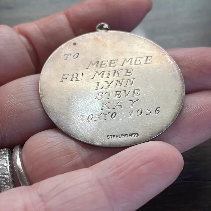 Necklaces Vintage Paris Jewelry Engraved Sterling Pendant 1956 Vintage Necklaces Vintage Paris Jewelry Engraved Sterling Pendant 1956 Vintage