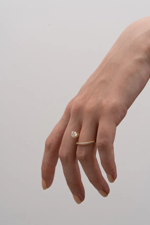 Peek 1ct Oval Wave Ring Bridal Edition PRMAL Rings