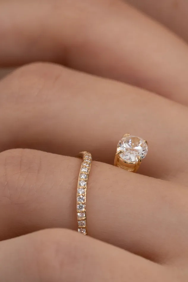 Peek 1ct Oval Wave Ring Bridal Edition PRMAL Rings