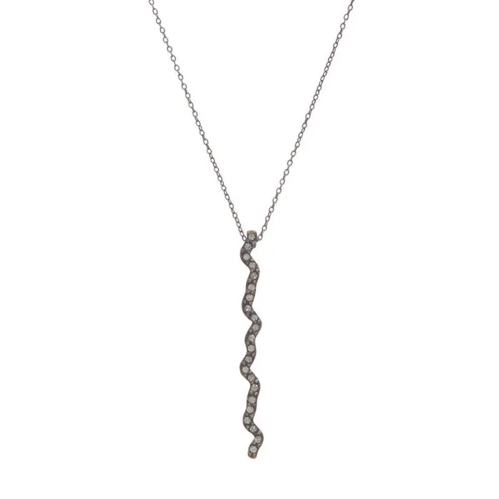 Rebel Designs Inc Necklaces Crystal Squiggle Necklace