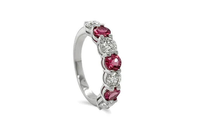 Ring 18kt Gold Half Band Tourmalines Diamonds Albert Hern Rings Ring 18kt Gold Half Band Tourmalines Diamonds Albert Hern Rings
