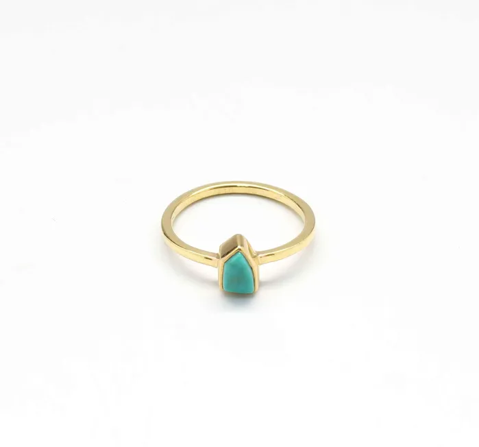 Rings Doug Magnus Cerrillos Turquoise Stackable Pinkie Ring