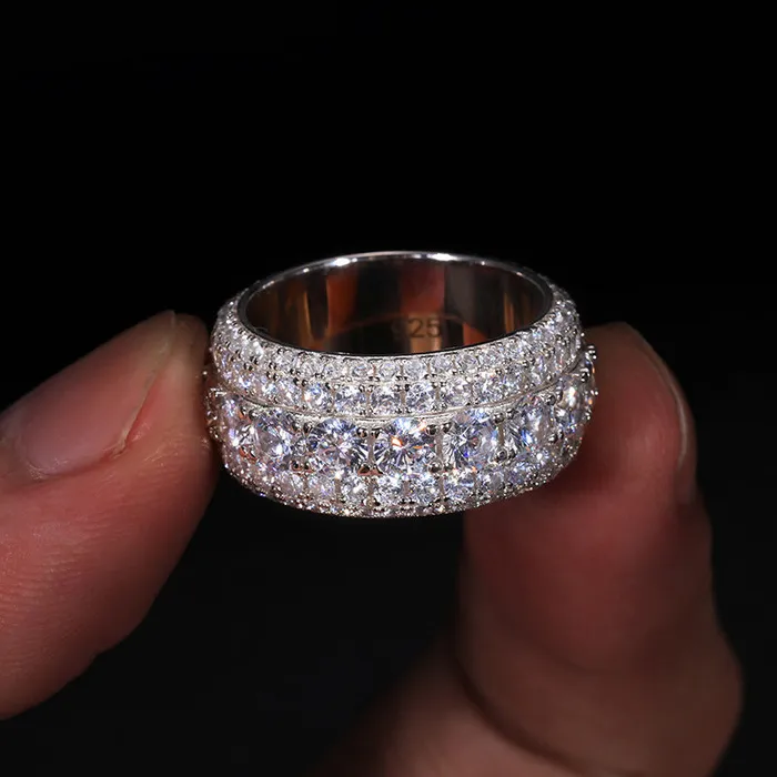 Rings IceZeusShop S925 Five Row Moissanite Ring