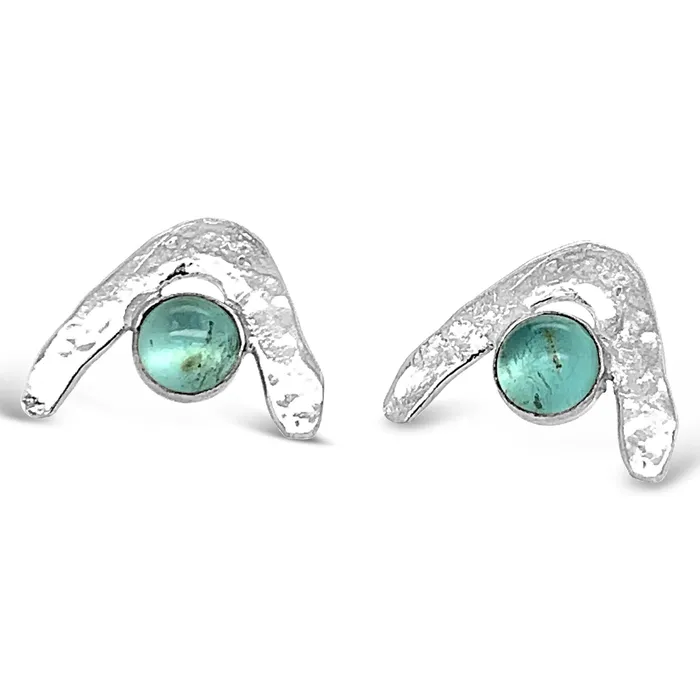 Shannon Russell Jewelry Earrings Boomerang Wave Earrings in Apatite