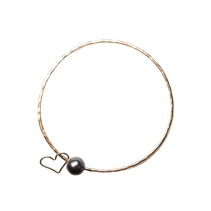 Tahitian Pearl Heart Bangle Lahaole Hawaii Necklaces