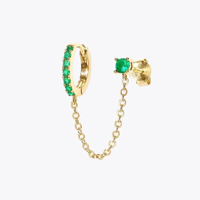 Tassel Chain Hoop Dangles Earrings