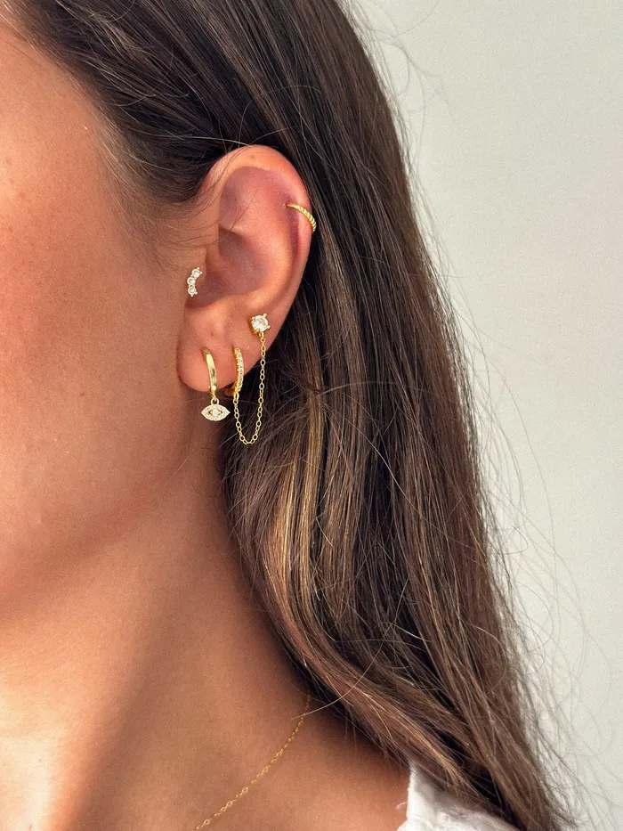 Tassel Chain Hoop Dangles Earrings