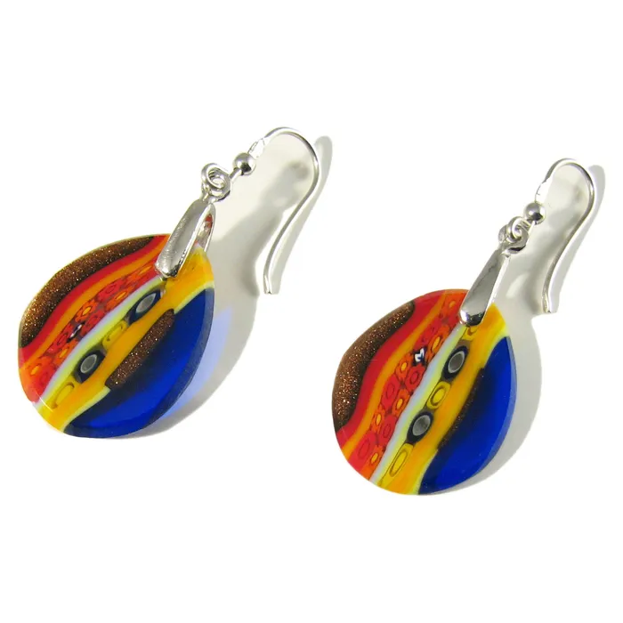 Vianello Nadia Murrine di Trebbi Davide Earrings Murano glass dropshaped Multicolor Blue earrings Inglesina Vianello Nadia Murrine di Trebbi Davide Earrings Murano glass dropshaped Multicolor Blue earrings Inglesina
