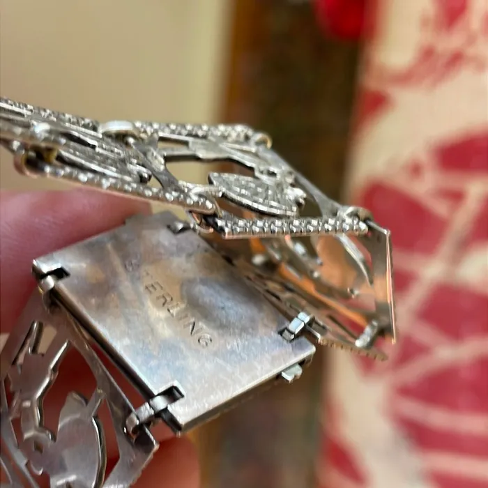 Vintage Paris Jewelry Bracelets Romantic Couple Bracelet Sterling Silver Antique Vintage Paris Jewelry Bracelets Romantic Couple Bracelet Sterling Silver Antique
