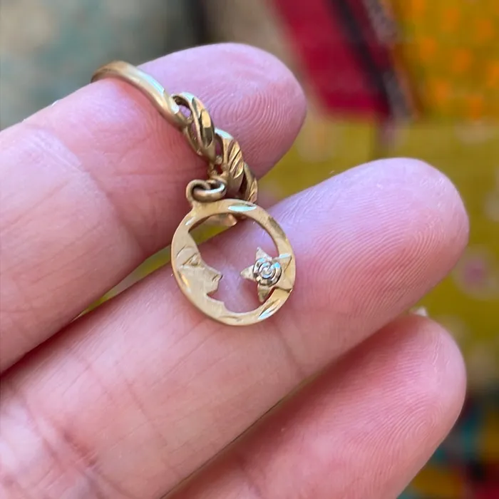 Vintage Paris Jewelry Rings Moon Star Diamond Ring 10k Gold Vintage Vintage Paris Jewelry Rings Moon Star Diamond Ring 10k Gold Vintage