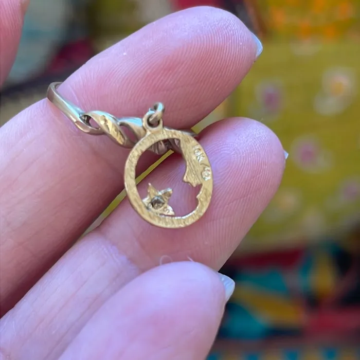 Vintage Paris Jewelry Rings Moon Star Diamond Ring 10k Gold Vintage Vintage Paris Jewelry Rings Moon Star Diamond Ring 10k Gold Vintage