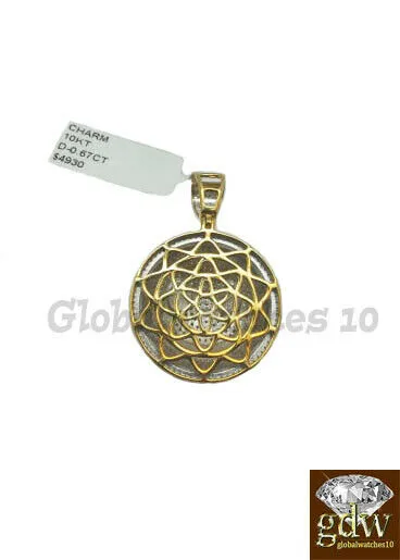 10k Gold Men Pendant Smiley Face Sign Charm Pendant With Real Diamond Happy Gold and Diamond Necklaces