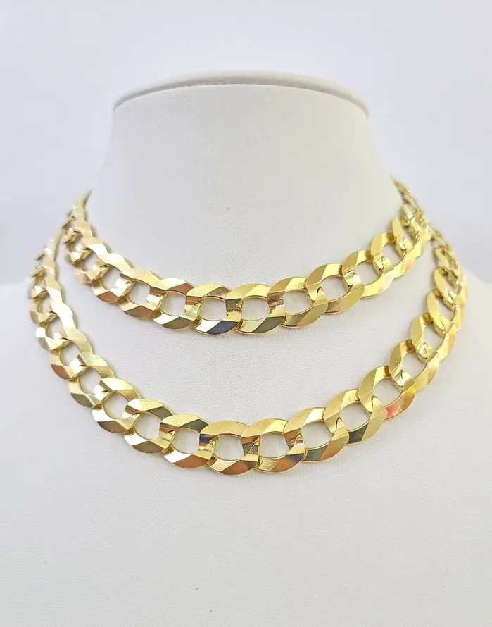 10k Solid Gold Cuban Curb Link Chain 12mm 28 Real Yellow Gold Real Necklace Gold and Diamond Necklaces 10k Solid Gold Cuban Curb Link Chain 12mm 28 Real Yellow Gold Real Necklace Gold and Diamond Necklaces
