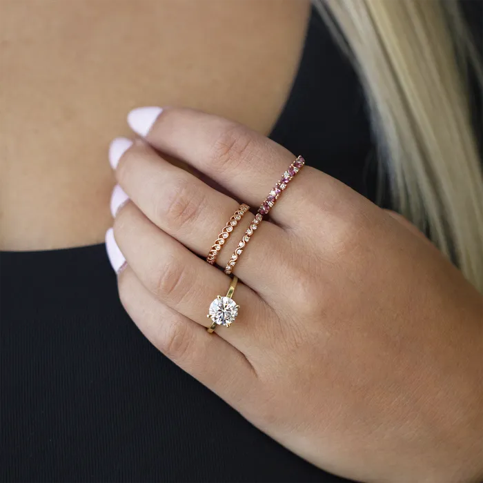 10kt Rose Gold Pink Tourmaline Stackable Ring Chi Chi Designs Rings 10kt Rose Gold Pink Tourmaline Stackable Ring Chi Chi Designs Rings