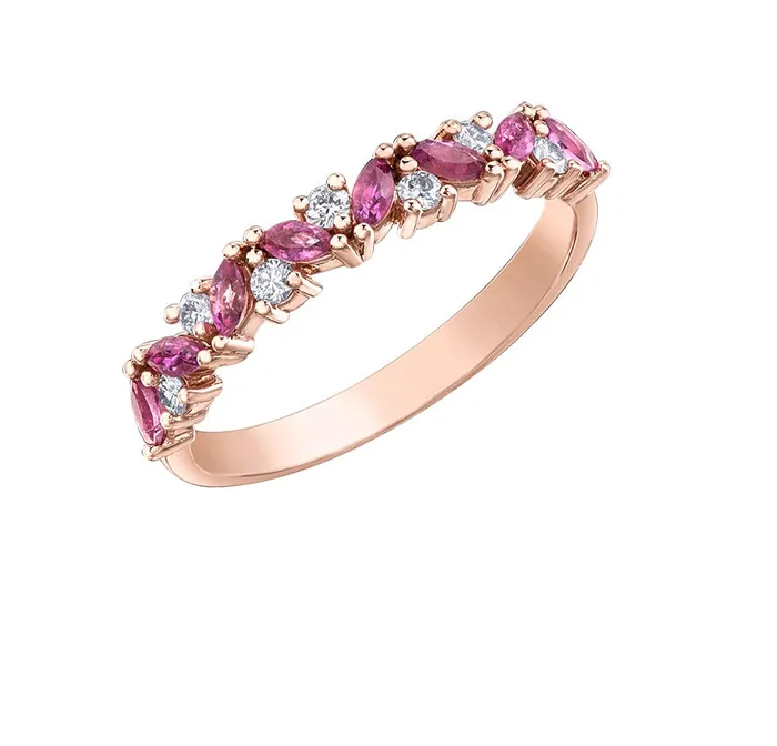 10kt Rose Gold Pink Tourmaline Stackable Ring Chi Chi Designs Rings 10kt Rose Gold Pink Tourmaline Stackable Ring Chi Chi Designs Rings