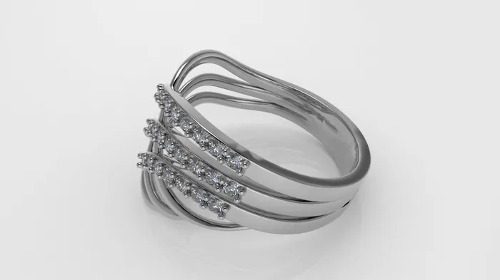 14K Gold Ring with 29 Diamonds STT Prong JCM DESIGN JEWELRY Rings