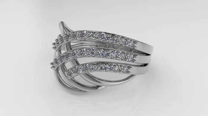 14K Gold Ring with 29 Diamonds STT Prong JCM DESIGN JEWELRY Rings