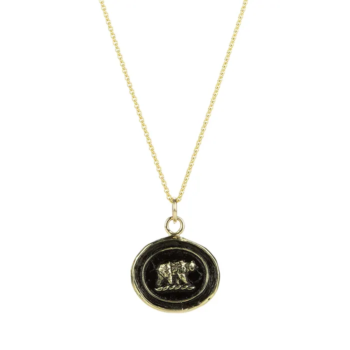 14k Mother Bear Talisman Necklace Pyrrha Necklaces