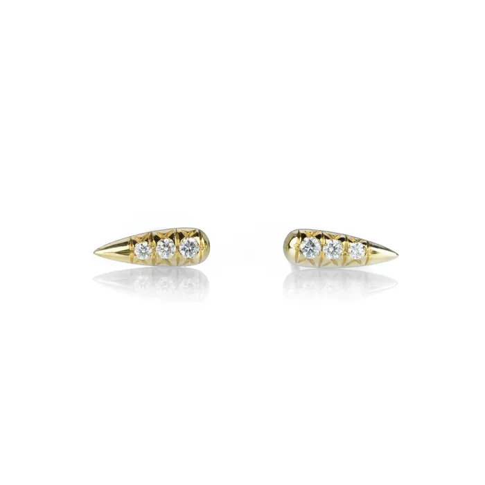 18k Long Diamond Raindrop Studs Diana Mitchell PreStyled Sets