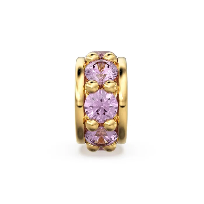 18k Solid Yellow Gold 5mm Morganite Eternity Rondelle Wheel Bead Jalvi Co PreStyled Sets