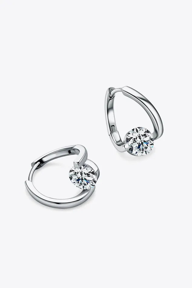 2 Carat Moissanite 925 Sterling Silver Heart Earrings Trendsi Earrings