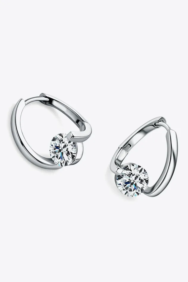 2 Carat Moissanite 925 Sterling Silver Heart Earrings Trendsi Earrings