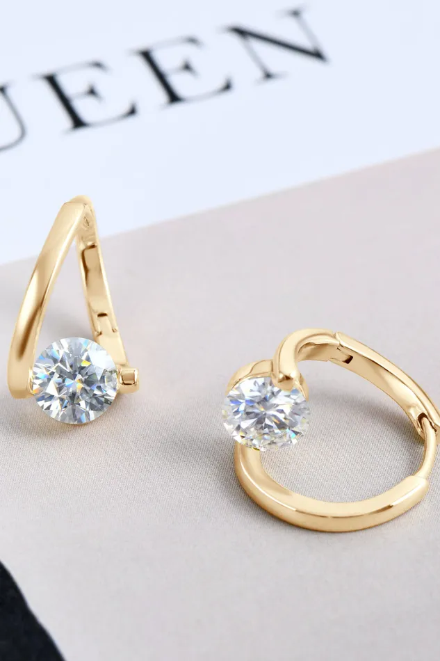 2 Carat Moissanite 925 Sterling Silver Heart Earrings Trendsi Earrings