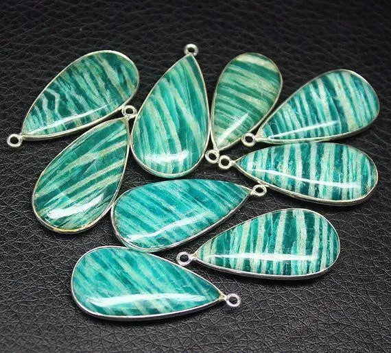 2pc 33mm Amazonite Smooth Pear Briolette 925 Sterling Silver Charm Pendant Amazonite Charm Amazonite Pendant Beads Supplies USA Charm Necklaces 2pc 33mm Amazonite Smooth Pear Briolette 925 Sterling Silver Charm Pendant Amazonite Charm Amazonite Pendant Beads Supplies USA Charm Necklaces