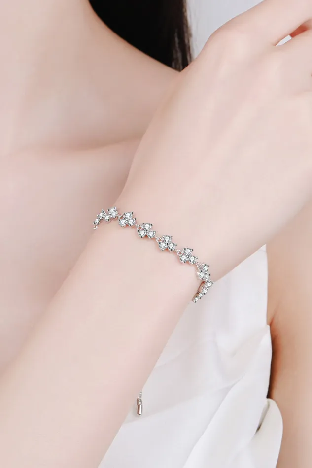 42 Carat Adjustable Moissanite Bracelet Trendsi Bracelets