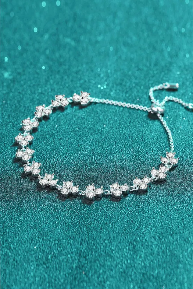 42 Carat Adjustable Moissanite Bracelet Trendsi Bracelets