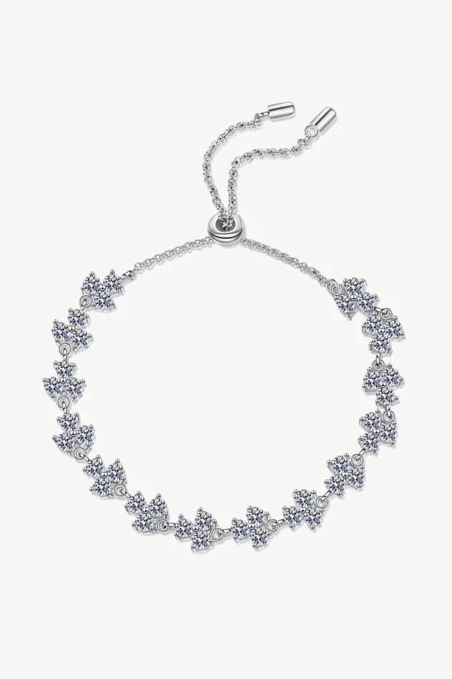 42 Carat Adjustable Moissanite Bracelet Trendsi Bracelets