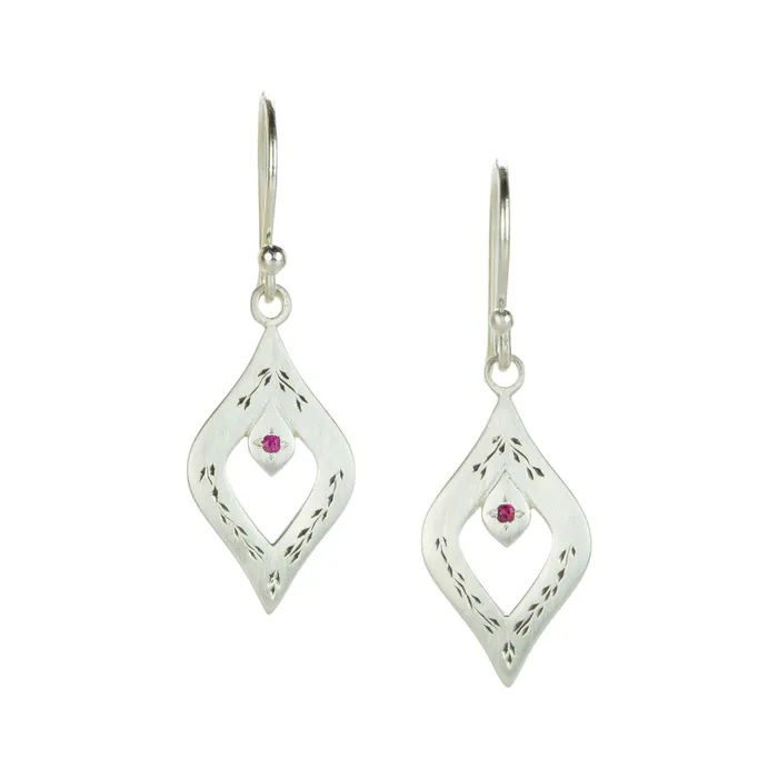 Adel Chefridi Ruby Window to the Secret Garden Earrings Earrings