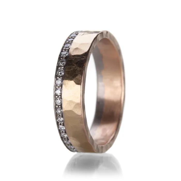 Annie Fensterstock Rings Two Tone Glitter Band