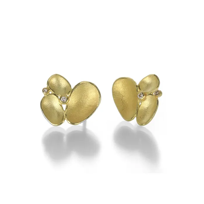Barbara Heinrich Charm Necklaces Shell Cluster Studs with Diamonds