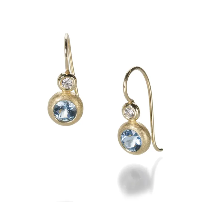 Barbara Heinrich Earrings Aquamarine Diamond Earrings