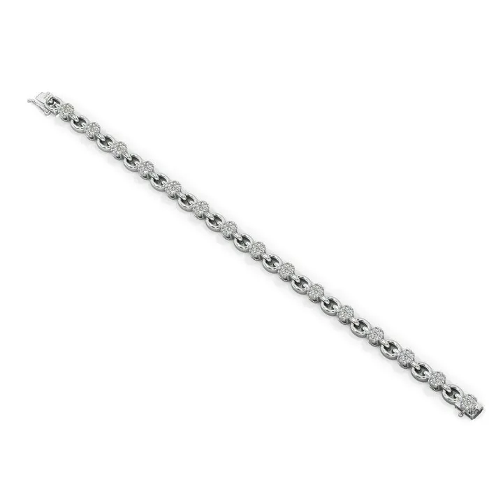 Beads Supplies USA Bracelets Links Tennis Bracelet Diamond 14k Solid White Gold Handmade Tennis Bracelet Designer Bracelet White Gold Bracelet Diamond Bracelet