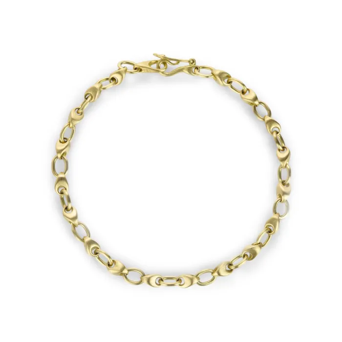 Bracelets 18k Pebble Link Chain Bracelet Marian Maurer