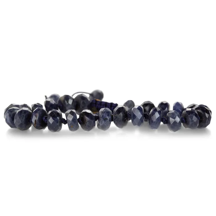 Bracelets Joseph Brooks Faceted 8mm Blue Sapphire Bead Bracelet