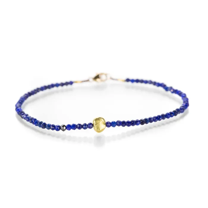 Bracelets Margaret Solow Lapis and Pebble Bracelet