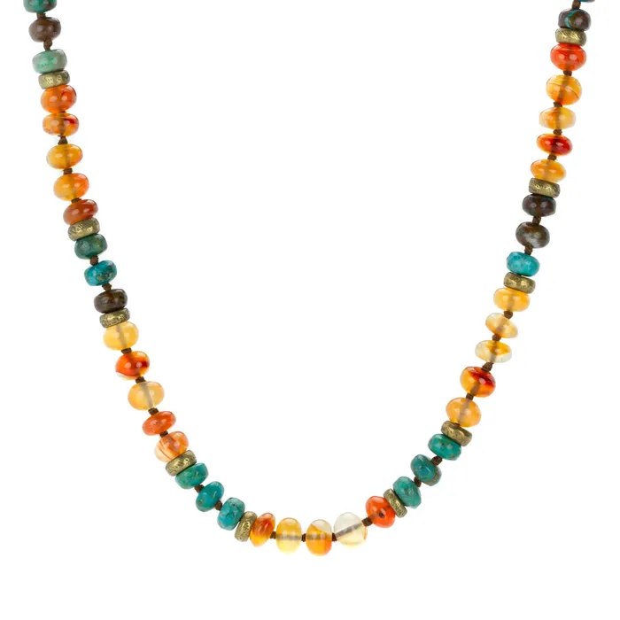 Carnelian and Chrysocolla Necklace 18 Joseph Brooks Necklaces