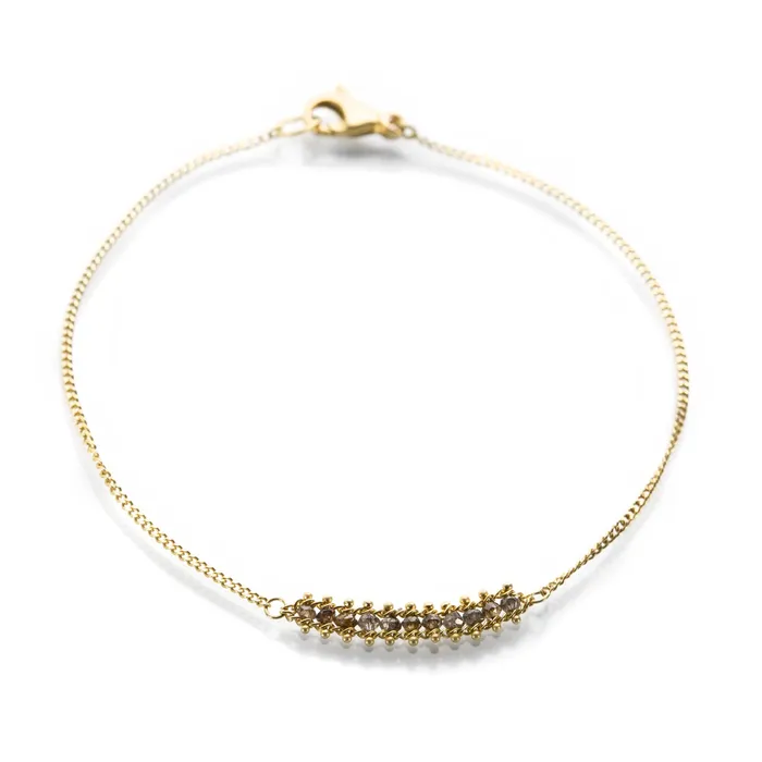 Champagne Diamond Textile Row Bracelet Amali Bracelets