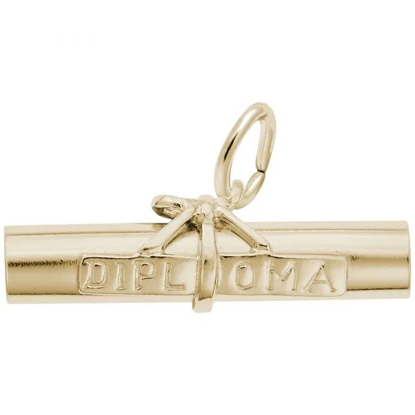 Charm Necklaces 10kt Yellow Gold Diploma Scroll Charm Independent Jewellers Charm Necklaces 10kt Yellow Gold Diploma Scroll Charm Independent Jewellers
