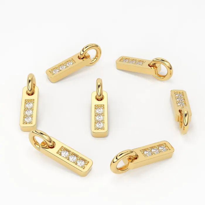 Charm Necklaces 3 Stone Diamond Bar Charm Pendant 14k 18k Solid Gold Pendant Diamond Pendant Trio Diamond Charm Sale Jalvi Co Charm Necklaces 3 Stone Diamond Bar Charm Pendant 14k 18k Solid Gold Pendant Diamond Pendant Trio Diamond Charm Sale Jalvi Co