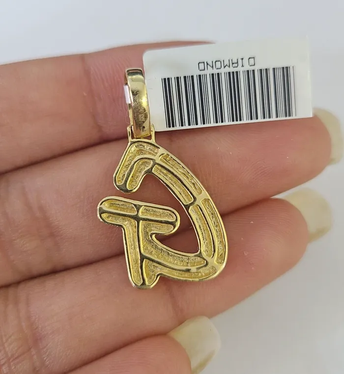 Charm Necklaces Globalwatches10 10k Yellow Gold Diamond G Charm Pendant Initial Alphabet Letter Real Genuine