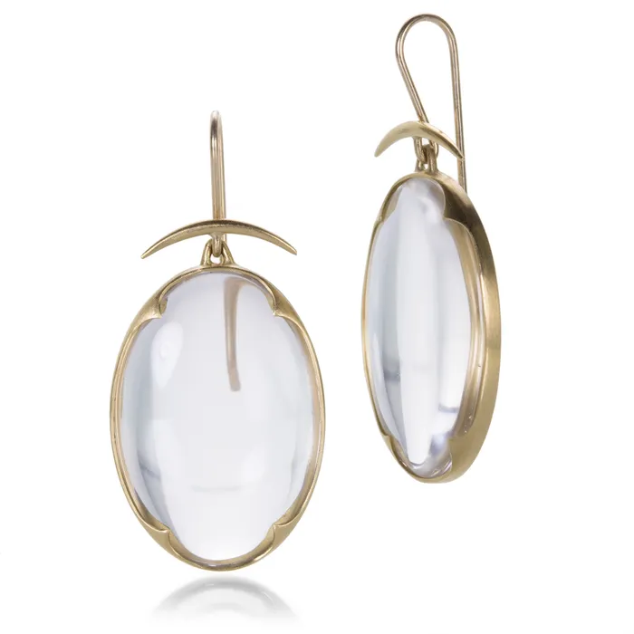 Clear Quartz Lens Earrings Gabriella Kiss Earrings
