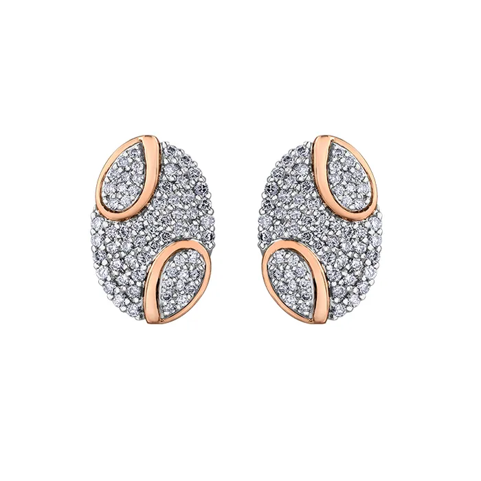 Diamond Envy 10kt TwoTone 060cttw Diamond Oval Earrings Earrings