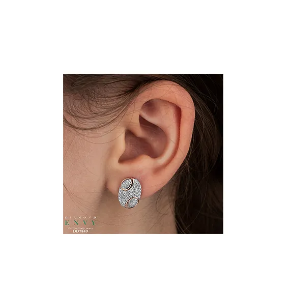 Diamond Envy 10kt TwoTone 060cttw Diamond Oval Earrings Earrings
