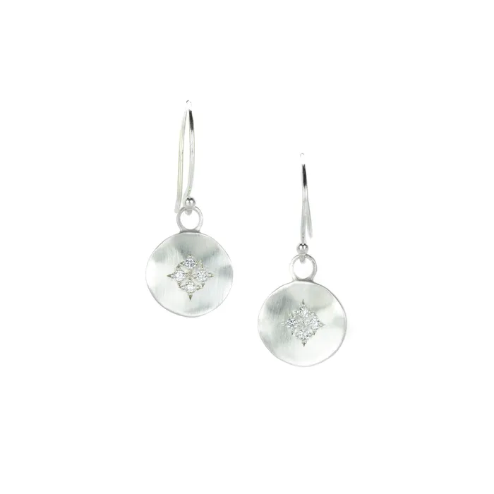 Earrings Adel Chefridi Four Star Diamond Wave Earrings